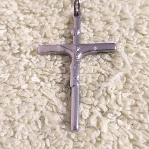 Holy Cross of Jesus Necklace Silver